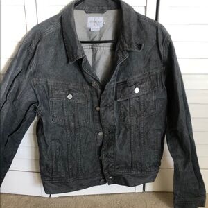 Calvin Klein Jeans Black/Grey Washed Denim Jacket - size L